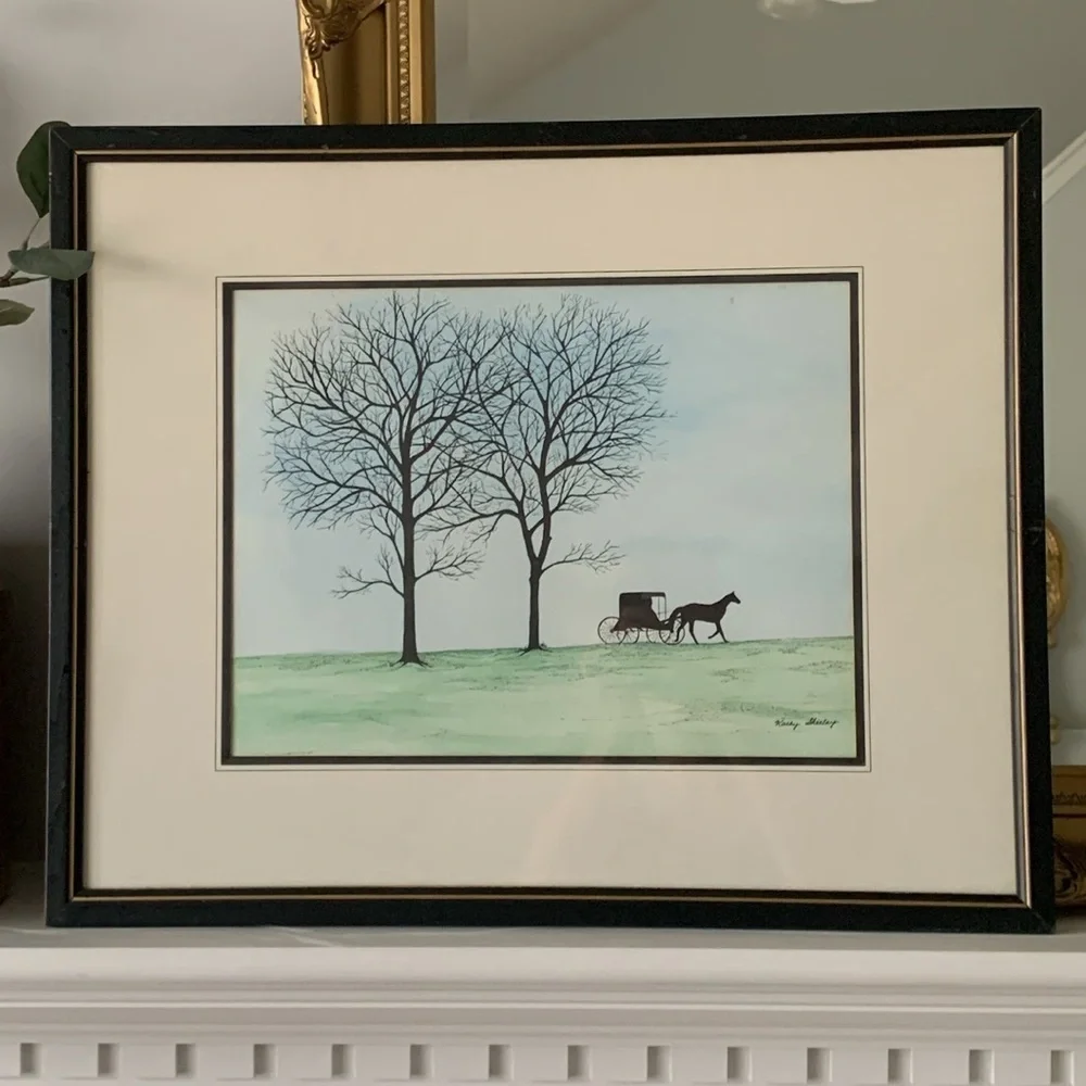 Kathy Shelley paintings‎ horse modern vintage wall decor hanging MCM
